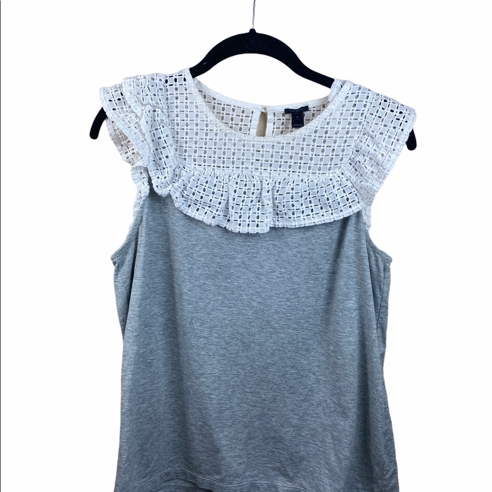 J Crew Ruffle Bib Top - Picture 3 of 4